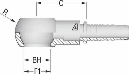 Pièces agricoles - Hydraulique - Raccord à sertir banjo DN8-M16
