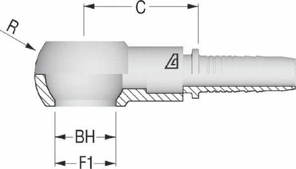 Pièces agricoles - Hydraulique - Raccord à sertir DN06-1/4 BSP