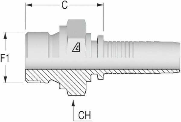 Pièces agricoles - Hydraulique - Raccord face plane DN10-1/2BSP