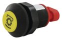 Poussoir, PTO, rond, jaune