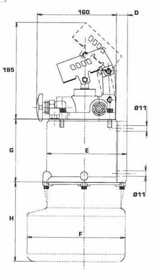 Pièces agricoles - Hydraulique - Pompe à main 12cc D.E.+réservoir 3ltr