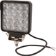 Phare de travail LED, 27 W, 3000 lm, carrée, blanche, 10/30 V, 100x100x81 mm, prise Deutsch, Wide flood, 9 LED Kramp