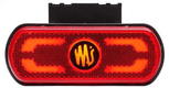 Feu de position LED, rouge, rectangulaire, 12-24V, 133.8x53x25mm, "SAFETY LINE", Kramp
