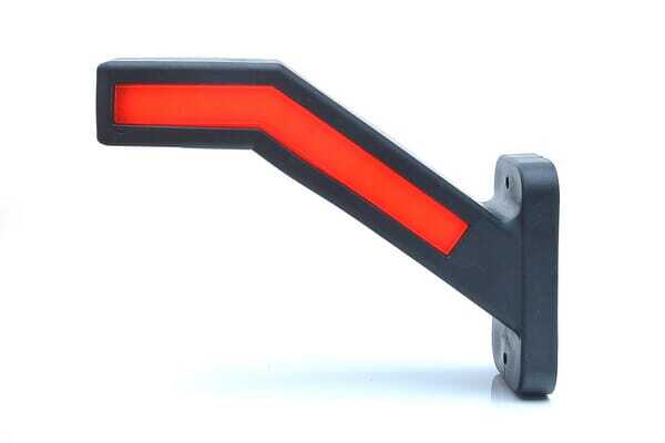 Pièces agricoles - Eclairage - Feu de gabarit gauche LED, 12-24V, 184.9x58x145.5mm, indicateur de direction dynamique, Kramp