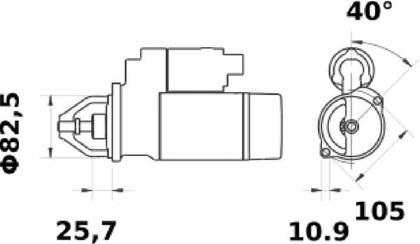 Pièces agricoles - Eclairage - Démarreur 12 V 3,2 kW