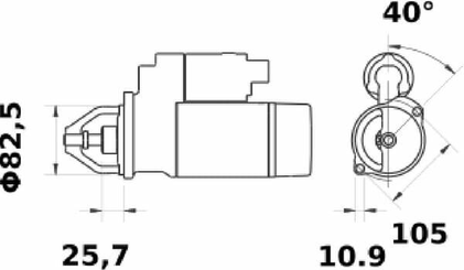 Pièces agricoles - Eclairage - Démarreur 12 V 3,2 kW