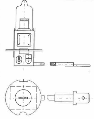 Pièces agricoles - Eclairage - Ampoule 48 V 45 W PK22s H3