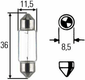 Ampoule 12 V C5W 5 W SV8,5-8