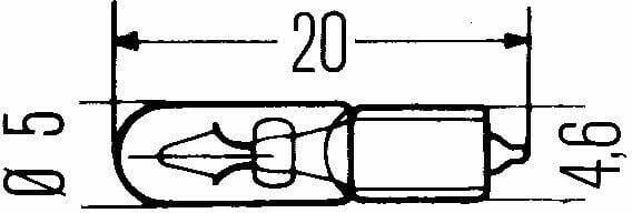 Pièces agricoles - Eclairage - Ampoule 12 V W1,2W 1,2 W W2x4,6d