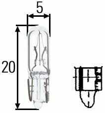 Pièces agricoles - Eclairage - Ampoule 12 V W1,2W 1,2 W W2x4,6d