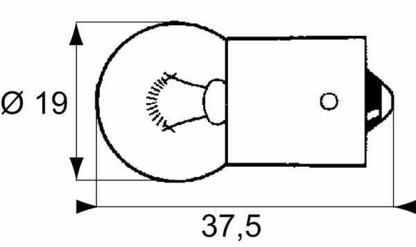 Pièces agricoles - Eclairage - Ampoule 12 V R5W 5 W BA15s