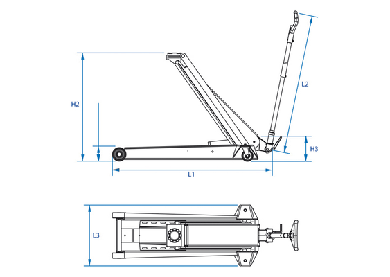 Outils - Outils divers - Cric à haute levée pour les véhicules à basse garde au sol 1.3T