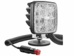 Feu de travail LED avec interrupteur, R23, 22 W, 1600 lm, carré, 12-24 V, 105x105x50 mm, faisceau large, Wesem
