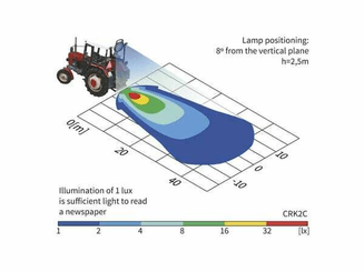 Pièces agricoles - Eclairage - Feu de travail LED avec interrupteur, R23, 22 W, 1600 lm, carré, 12-24 V, 105x105x50 mm, faisceau large, Wesem