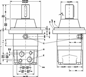 Pièces agricoles - Hydraulique - Moteur Orbit Cardan Ø35, Coniq