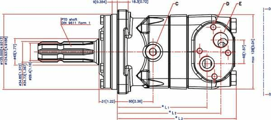 Pièces agricoles - Hydraulique - Moteur Orbit Cardan 1 3/8"Z6
