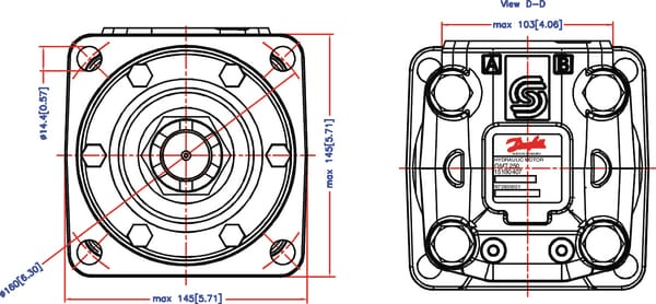 Pièces agricoles - Hydraulique - Moteur orbit arbre coniq. 1:10