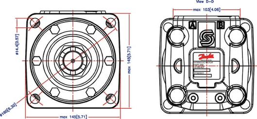 Pièces agricoles - Hydraulique - Moteur orbit arbre coniq. 1:10