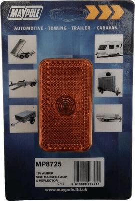 Pièces agricoles - Eclairage - Feu de gabarit rectangle orange 12V