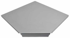 Tablette 90° 37 cm blanc/alu