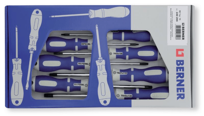 Outils - Outils divers - Set carton 7 tournevis TX avec trou (par 1)