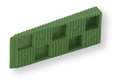 Coin de calage cranté 30x80x10 vert foncé (par 1)