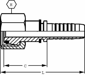 Pièces agricoles - Hydraulique - Raccord DN08-M14x150-8L