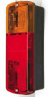 Pièces agricoles - Eclairage - Feu combiné arrière 12V orange/rouge Gauche