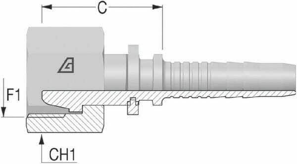 Pièces agricoles - Hydraulique - Raccord DN13-M22x150-15L