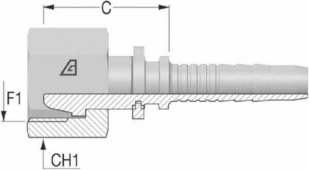 Pièces agricoles - Hydraulique - Raccord DN13-M22x150-15L