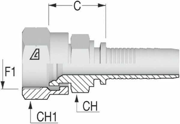 Pièces agricoles - Hydraulique - Raccord à sertir DN06-M14x1,5