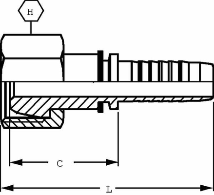 Pièces agricoles - Hydraulique - Raccord à sertir DN20-M30x150