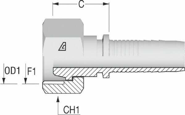 Pièces agricoles - Hydraulique - Raccord à sertir DN8-M20x150