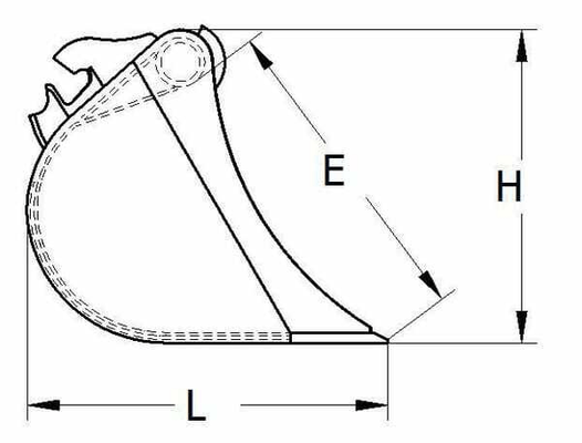 Pièces agricoles - TP pièce adaptable - Godet de curage type MORIN, M0/02, 1000mm