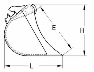 Pièces agricoles - TP pièce adaptable - Godet de curage type MORIN, M0/02, 1000mm
