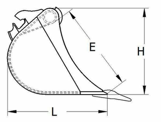 Pièces agricoles - TP pièce adaptable - Godet de curage Klac system, C/ C4, 1000mm