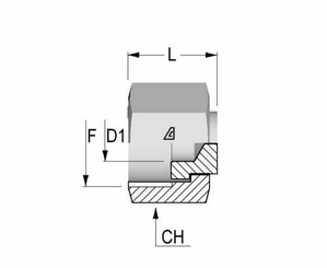 Pièces agricoles - Hydraulique - Bouchon Femelle ORFS 1"3/16