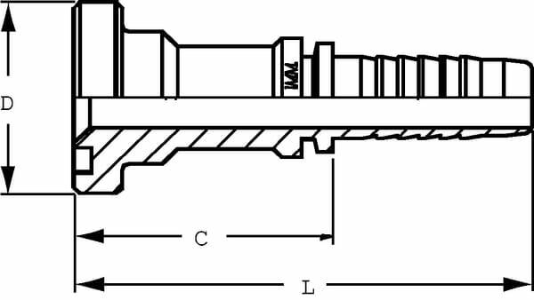 Pièces agricoles - Hydraulique - Raccord à bride DN63-Ø84,1