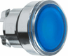 Bouton-poussoir lumineux bleu