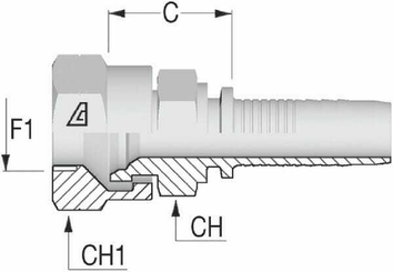 Pièces agricoles - Hydraulique - Raccord à sertir DN10-3/8 BSP