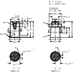 Pièces agricoles - Hydraulique - Roue Moteur Cardan Ø35, Coniqu