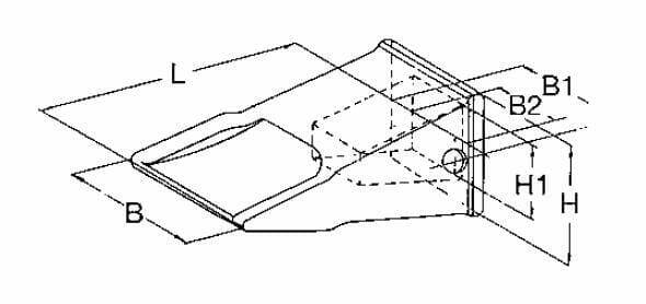 Pièces agricoles - TP pièce adaptable - Dent J250