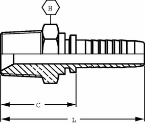 Pièces agricoles - Hydraulique - Raccord à sertir DN06-1/2 NPT