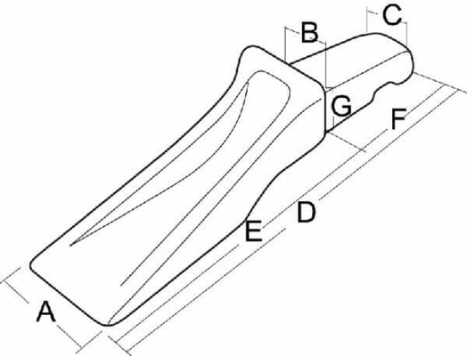 Pièces agricoles - TP pièce adaptable - Dent B1, Bofors