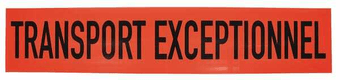 Panneau TRANSPORT EXCEPTIONNEL 1250x250 Rouge