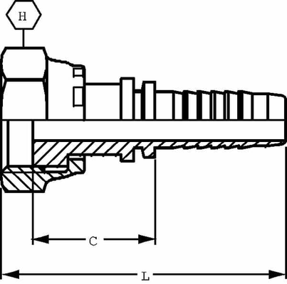 Pièces agricoles - Hydraulique - Embout DN05 F 9/16" ORFS