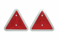 Kit de 2 catadioptres rectangle rouge 160mm à visser