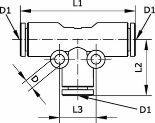 Pièces agricoles - Pièce pneumatique - Raccord enfichable en T 8mm
