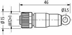 Pièces agricoles - Electricité - Termination resistance M12 Fem.
