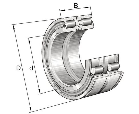 Pièces agricoles - Roulements - Roulement à rouleaux cylindriques 65x100x46mm INA/FAG